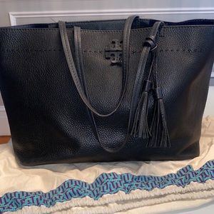 Tory Burch Black Leather McGraw Tote